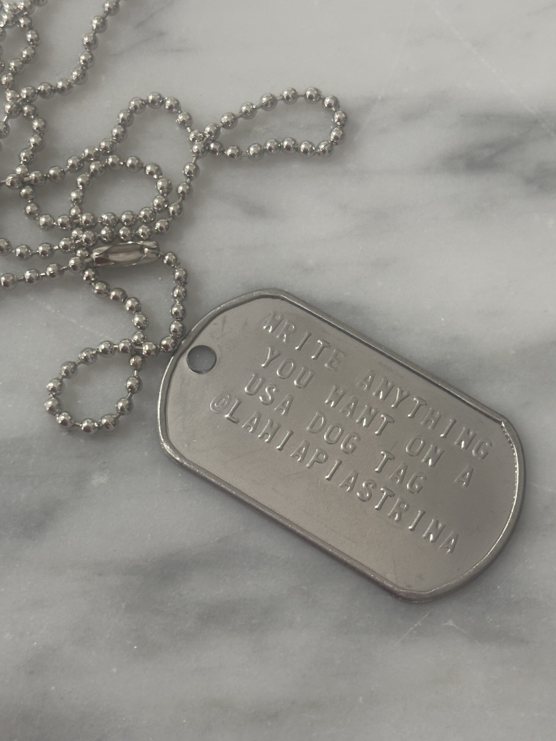 Collana militare Dogtag Personalizzabile - immagine 2