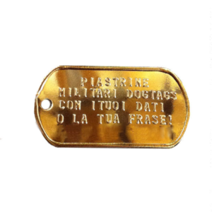 Piastrina Militare oro incisa