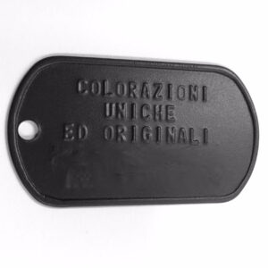 Piastrina Militare NERO OPACO incisa