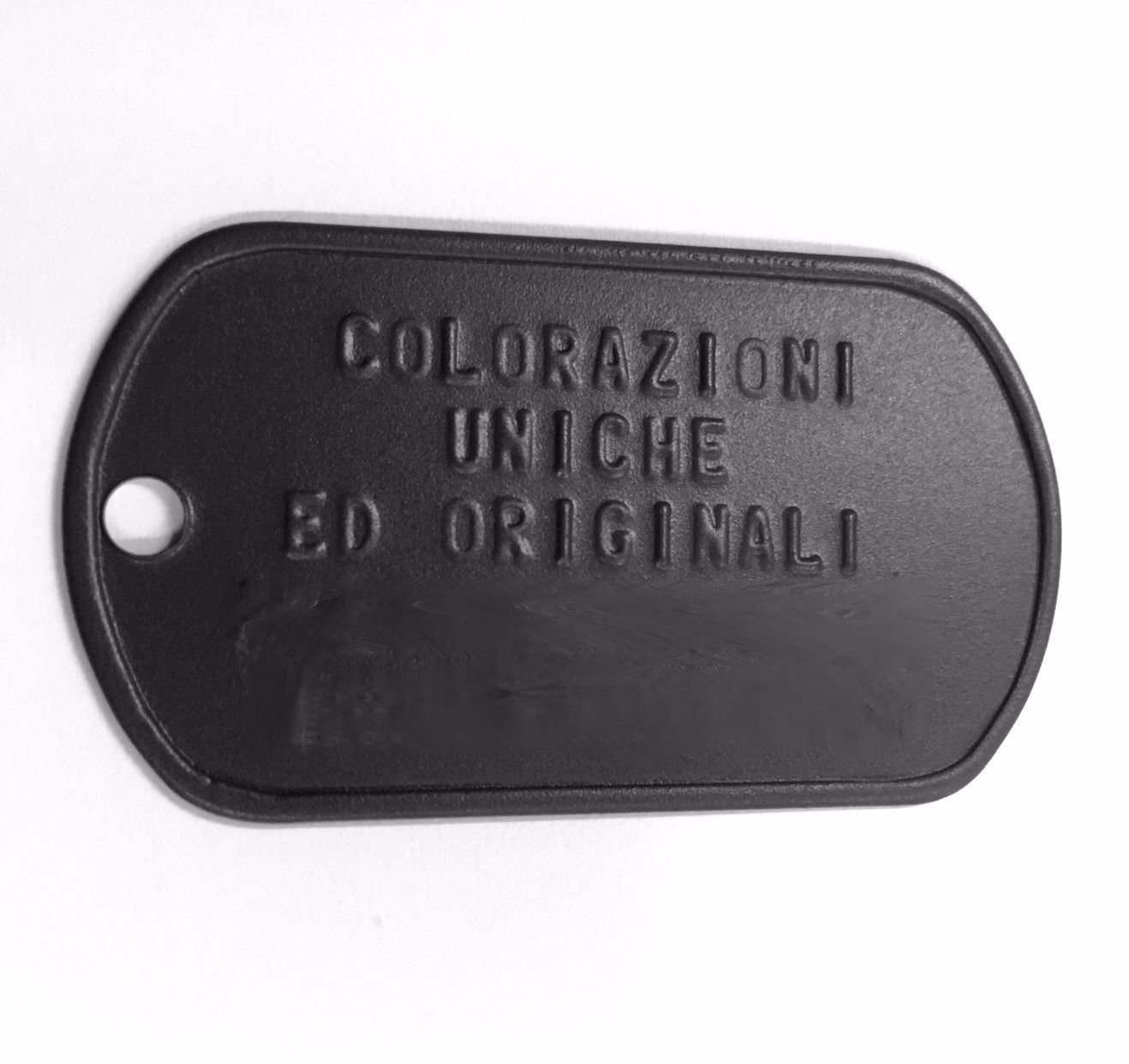 Piastrina Militare NERO OPACO incisa