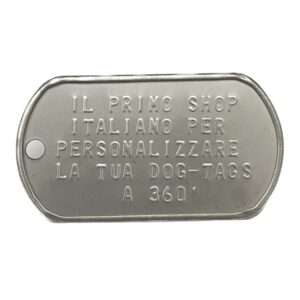 Piastrina Militare silver incisa
