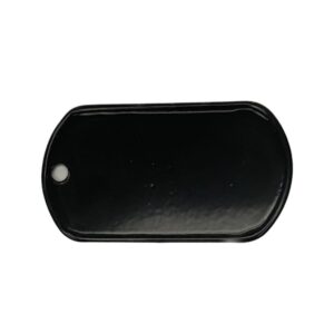 Piastrina Militare nera lucida - nero lucido