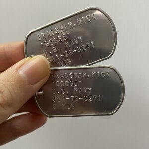 piastrine militari nick bradshaw Goose top gun
