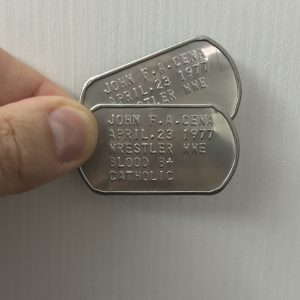 Piastrine Militari John CENA - Cosplay Dog Tags WWE Wrestling wrestler