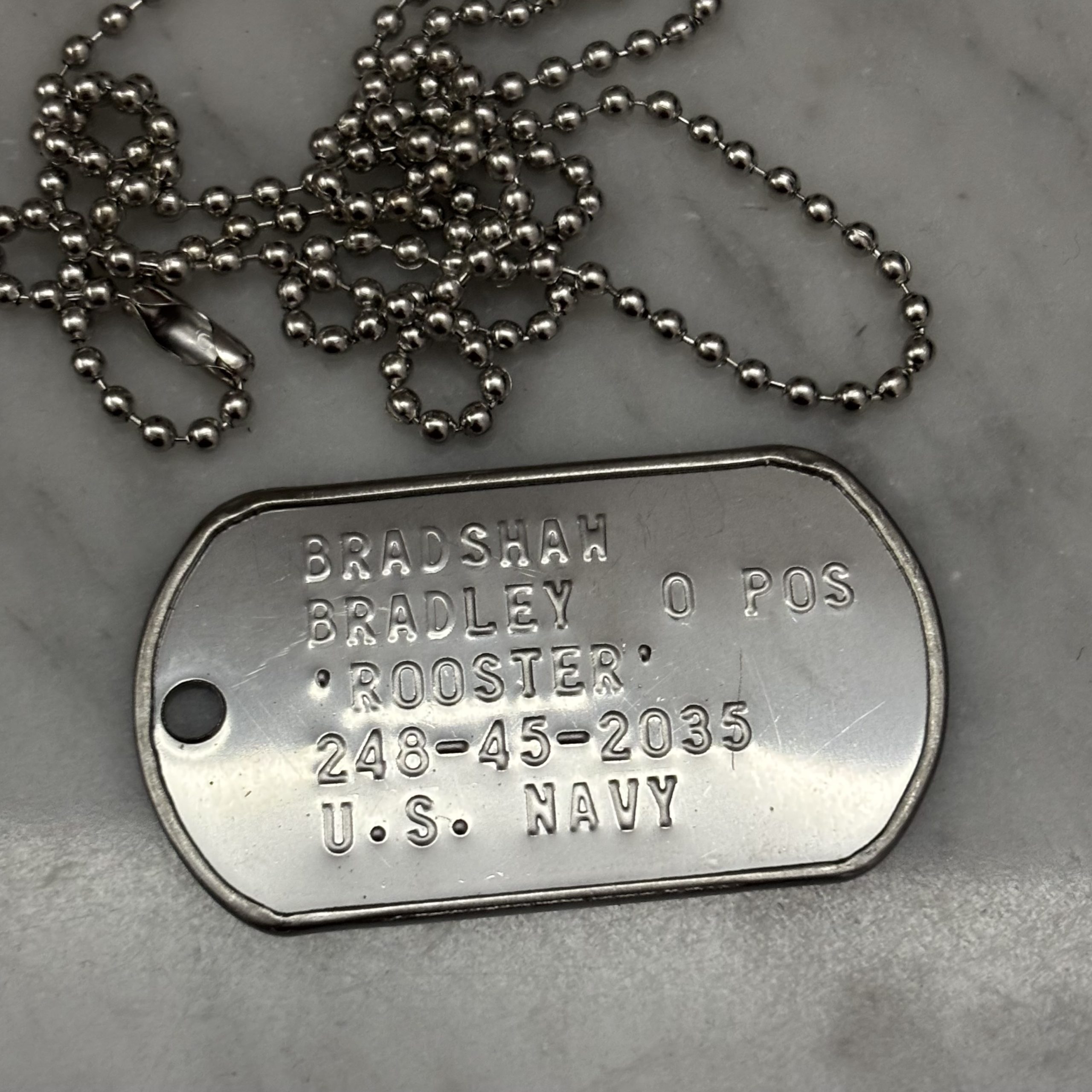 Collana piastrine militari Rooster top gun