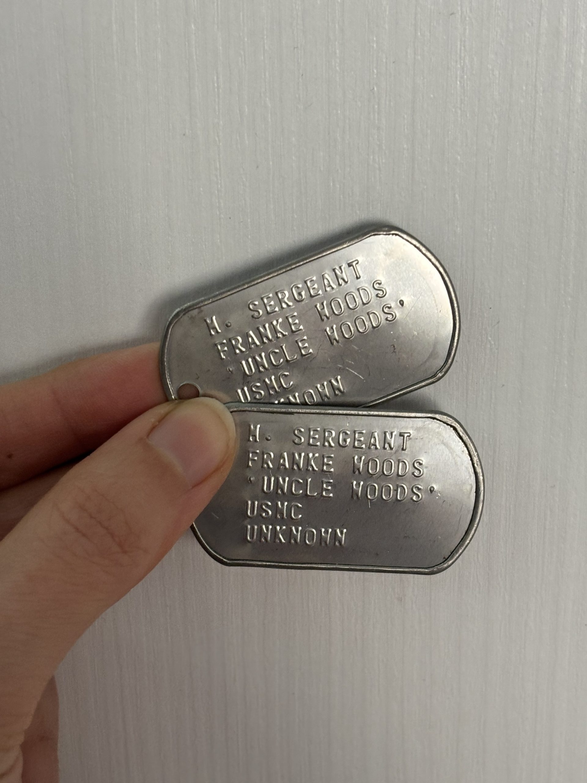 Dogtag Franke Woods Unclse Woods Call Of Duty COD