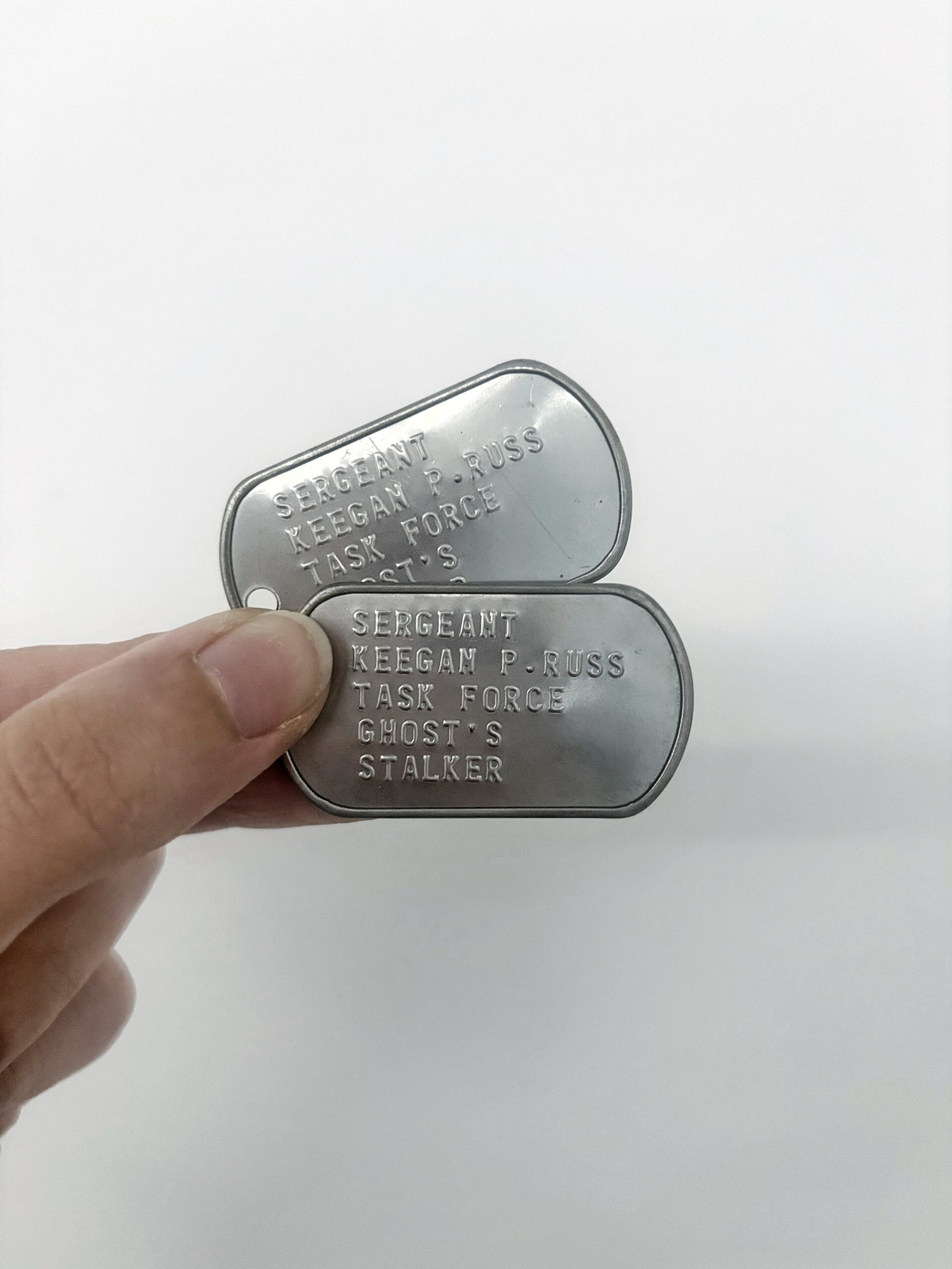 Call of Duty Keegan Russ dogtag piastrine militari COD