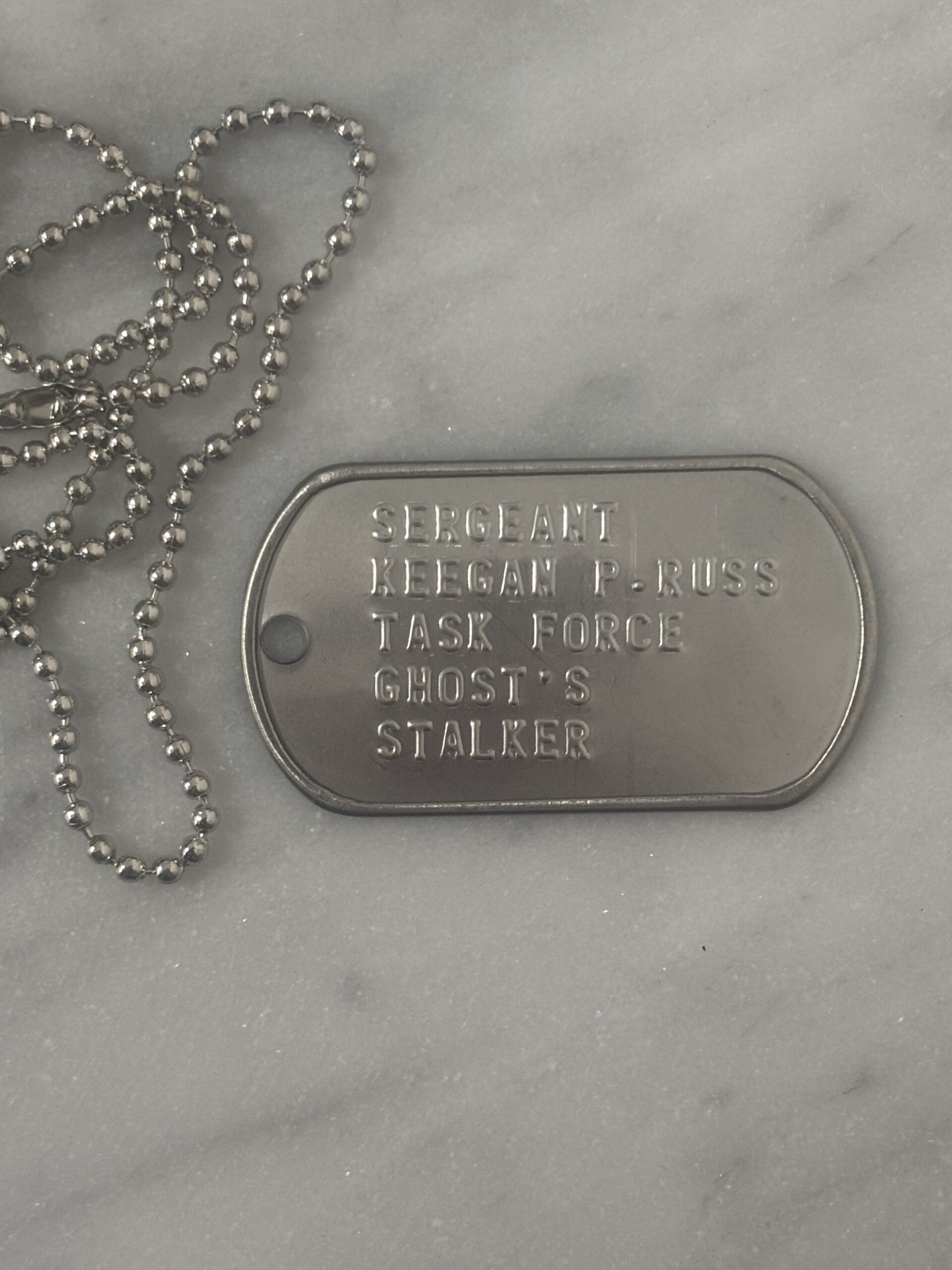Call of Duty Keegan Russ dogtag piastrine militari COD