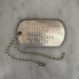 portachiavi catenella a pallini Dogtag piastrine militari Rooster top gun