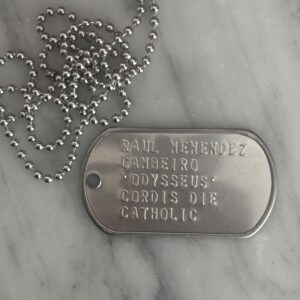 COD Dogtag Raul MENENDEZ Cambeiro Odysseus Call of Duty collana a pallini