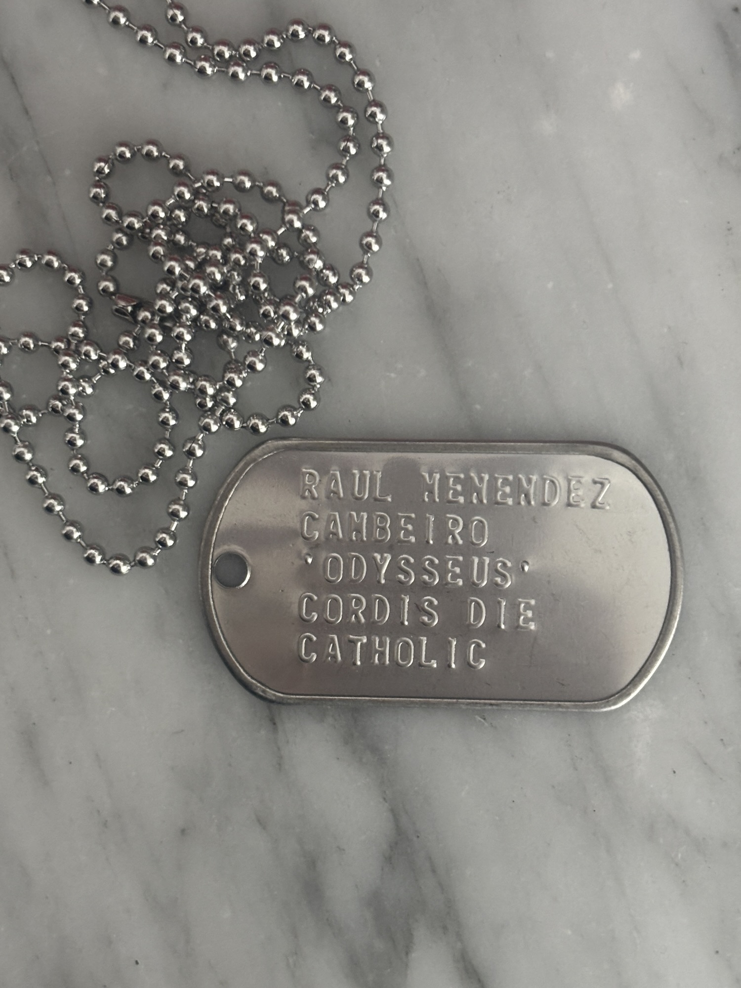 COD Dogtag Raul MENENDEZ Cambeiro Odysseus Call of Duty collana a pallini